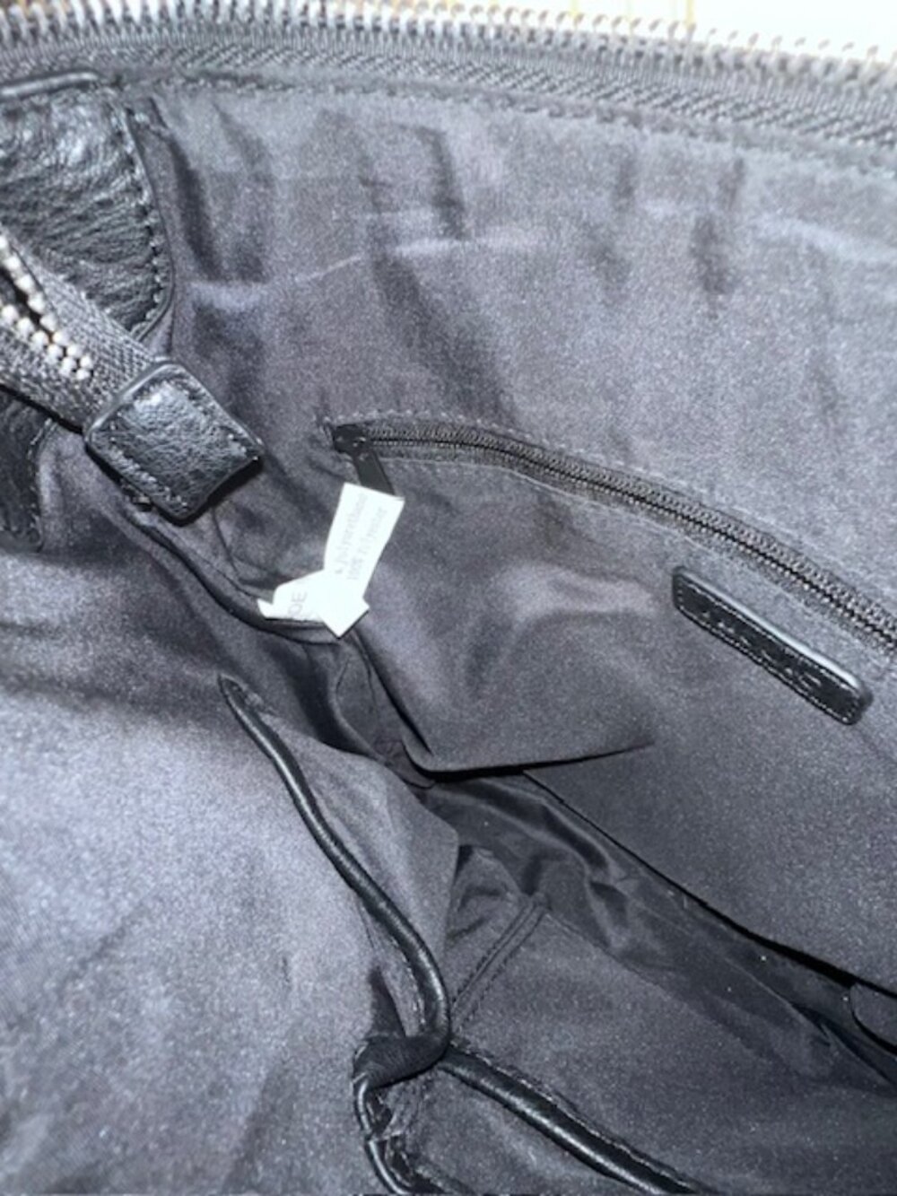 Nicole by Nicole Miller black handbag‎ soft leather satchel whip stitching - Picture 5 of 6